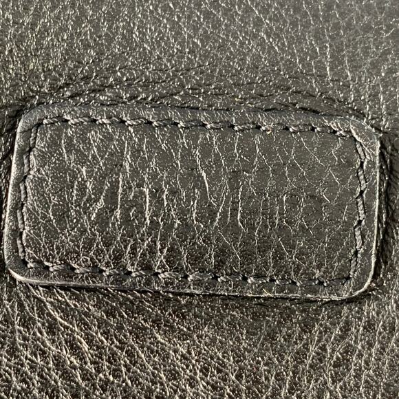 MAX MARA Black Leather Tote Top Handles Zip Handbag - Picture 7 of 9